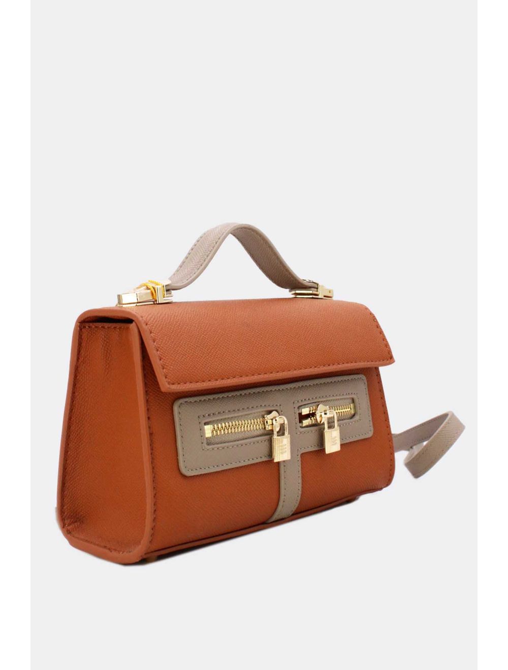 Tom&eva Petit Sac à Main Orné Lock 24P-5953-Brown/khaki