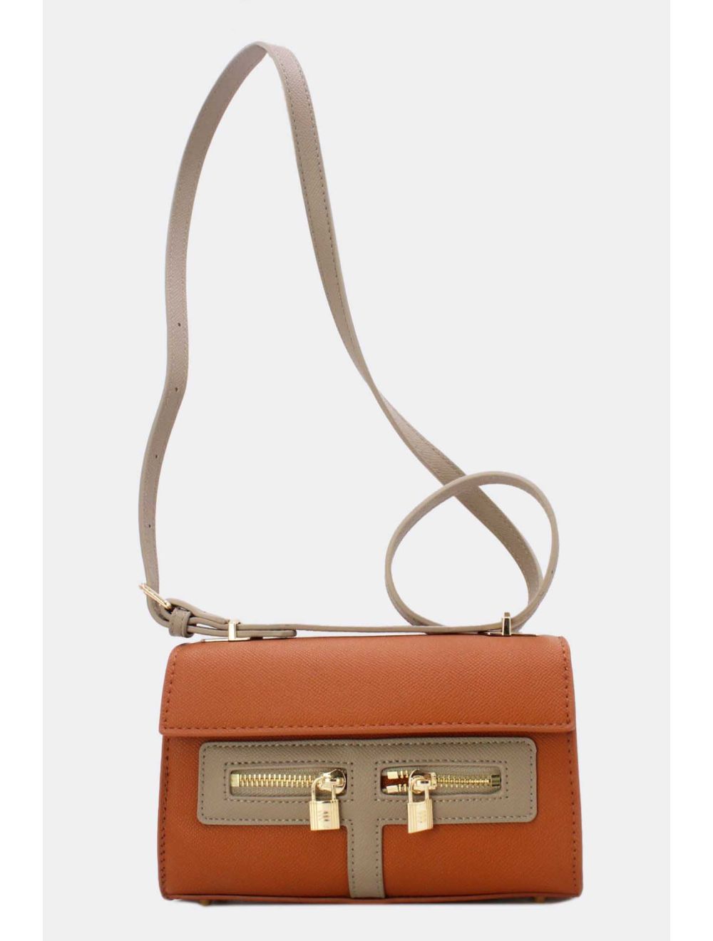 Tom&eva Petit Sac à Main Orné Lock 24P-5953-Brown/khaki