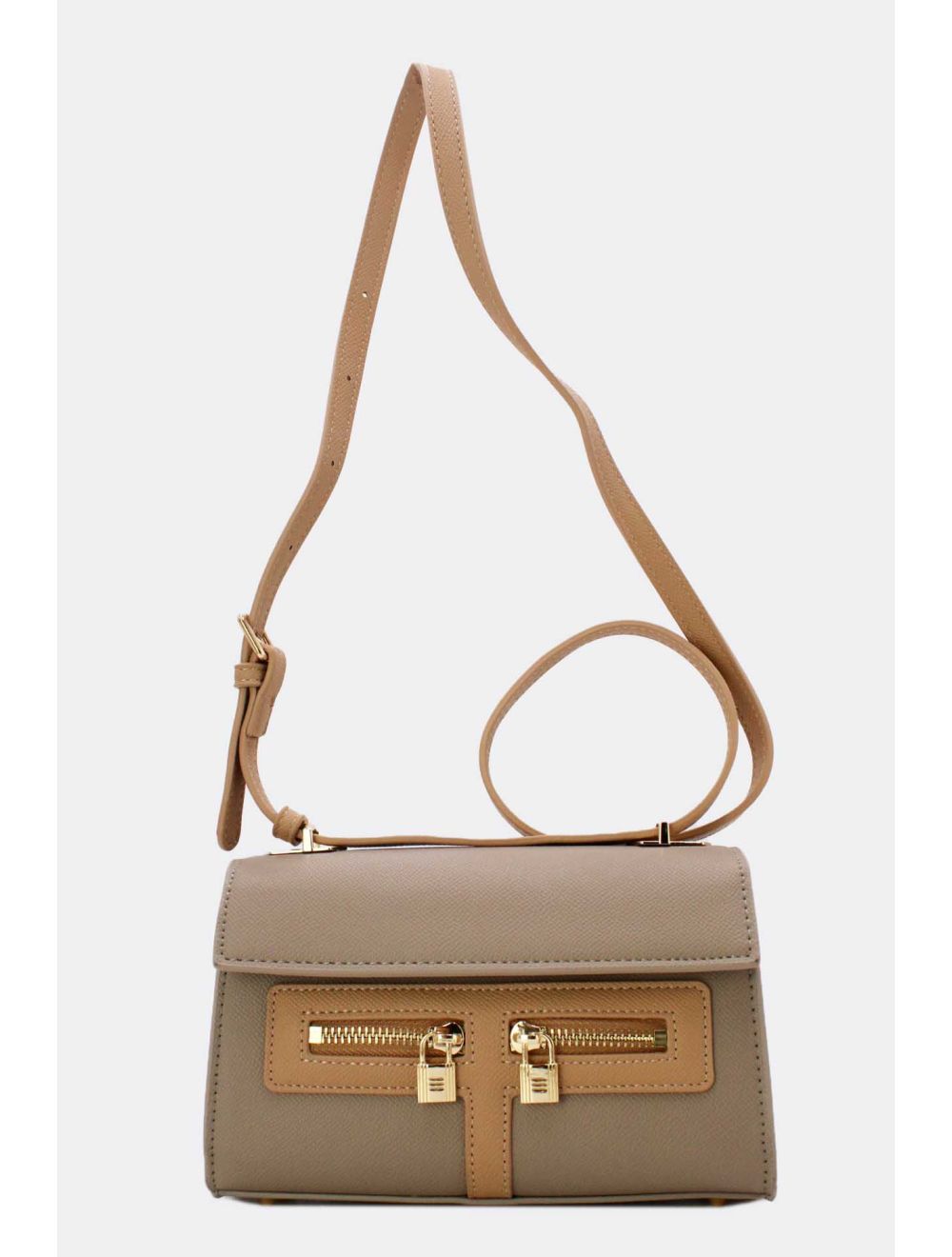Tom&eva Petit Sac à Main Orné Lock 24P-5953-Khaki/Apricot
