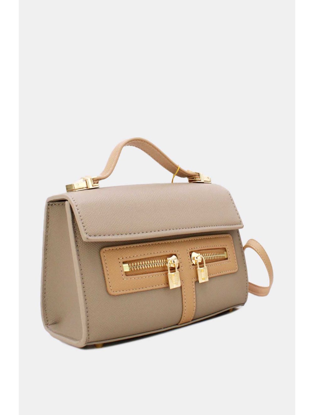 Tom&eva Petit Sac à Main Orné Lock 24P-5953-Khaki/Apricot