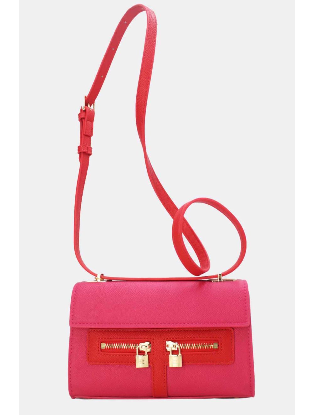 Tom&eva Petit Sac à Main Orné Lock 24P-5953-Pink/Red