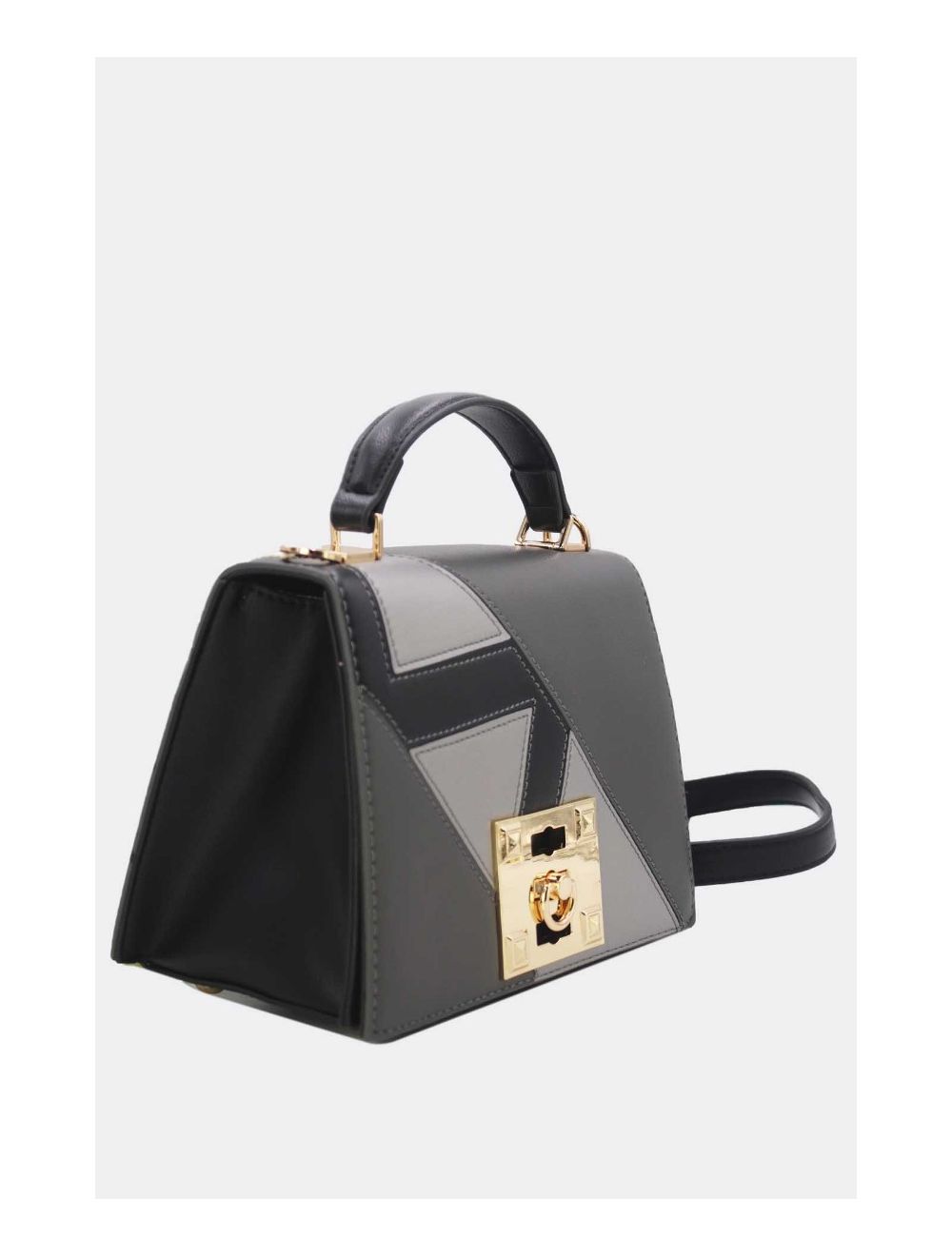 Tom&eva Petit Sac à Main Patchwork Moderne 24P-5964-Noir