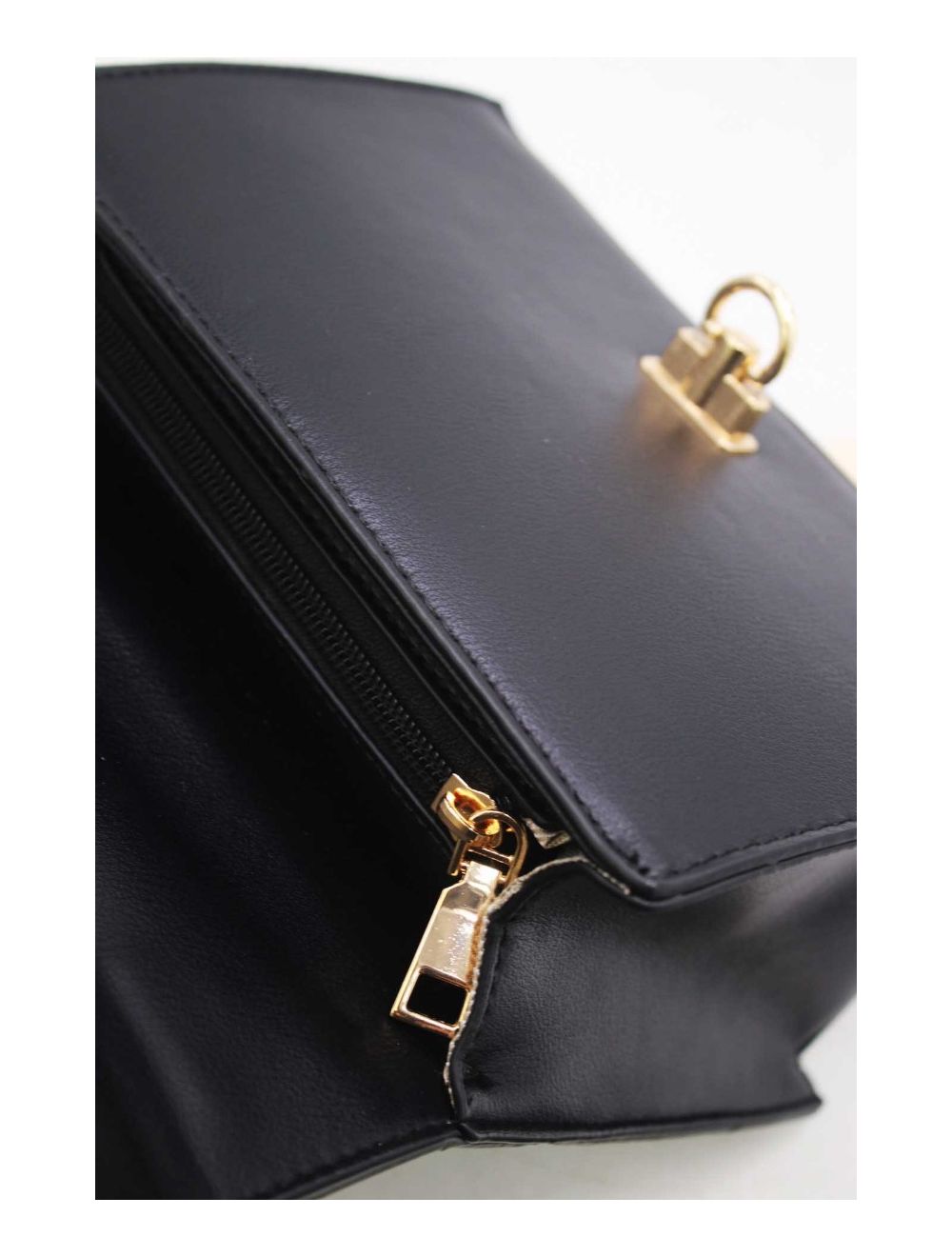 tom&eva Petit Sac à Main Patchwork Moderne 24P-5964-Noir