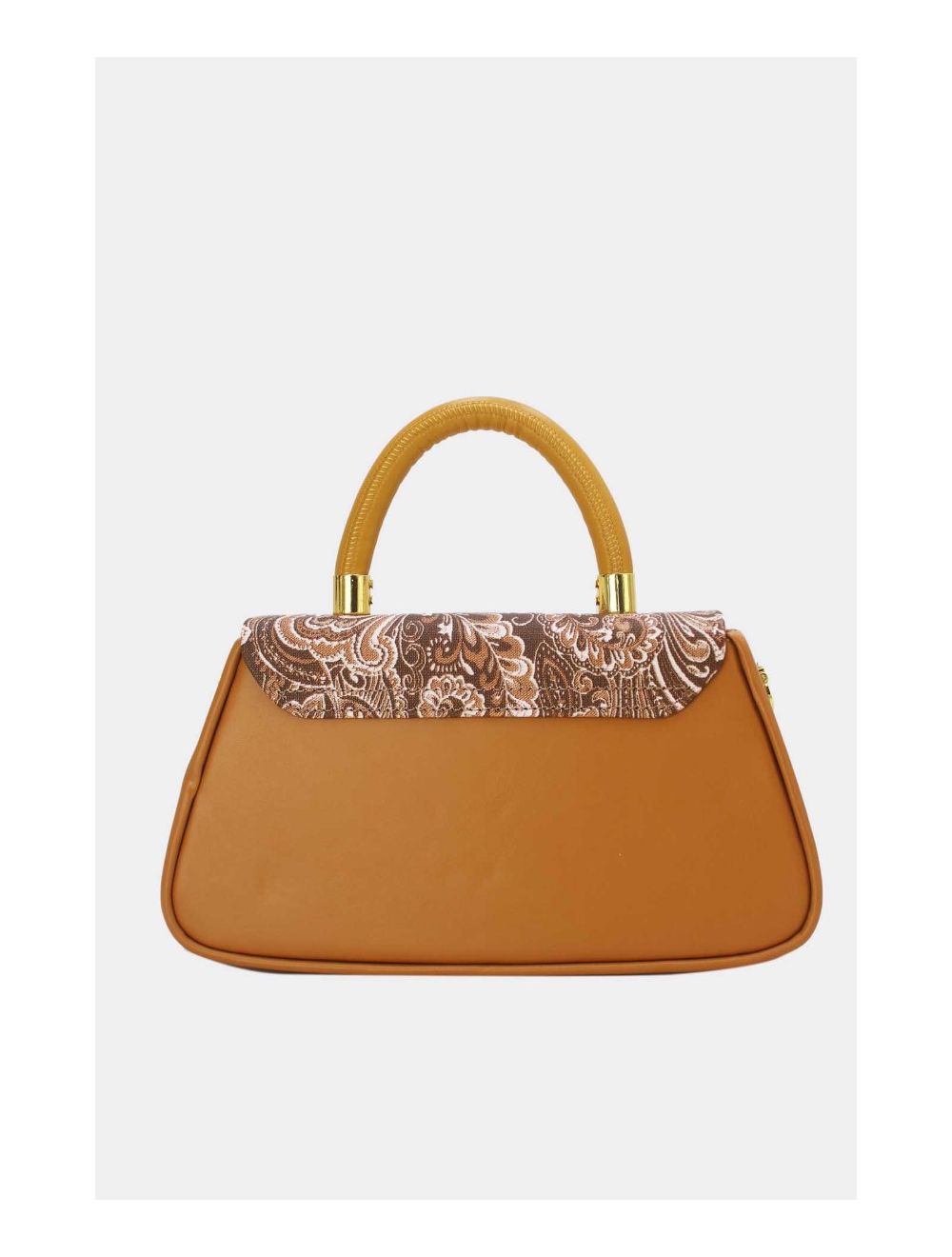 Tom&eva Petit Sac à Main Rigide Effet Broderie 24P-1012-Marron