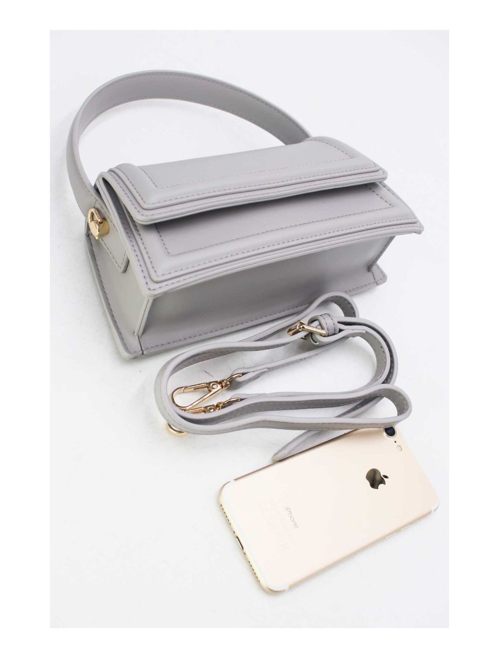 Tom&eva Petit Sac à Main Rigide Urbain Femme RÉASSORT 23P-5849-Gris