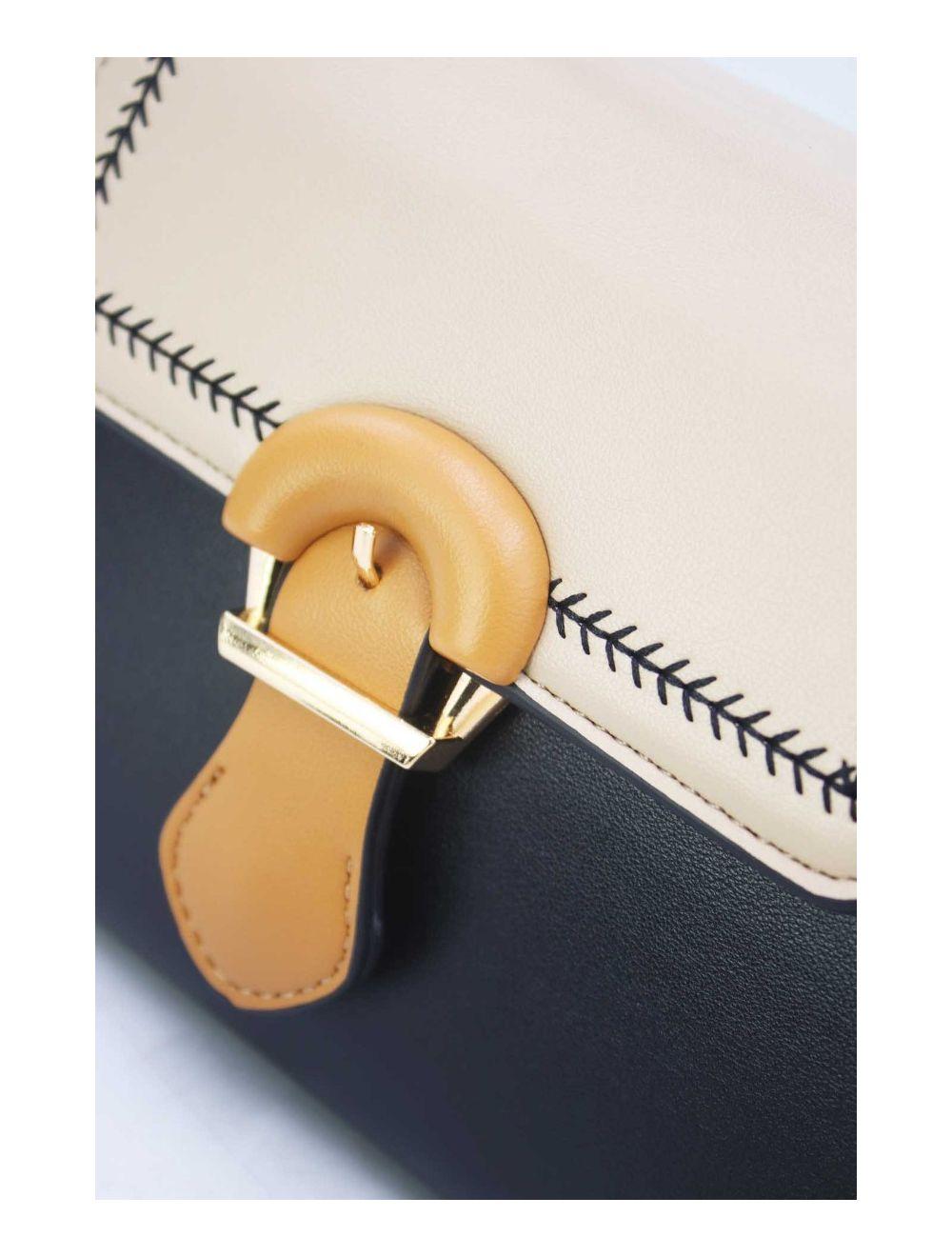 tom&eva Petit Sac à Main Style Vintage 24P-5976-Black/AP/L.Brown