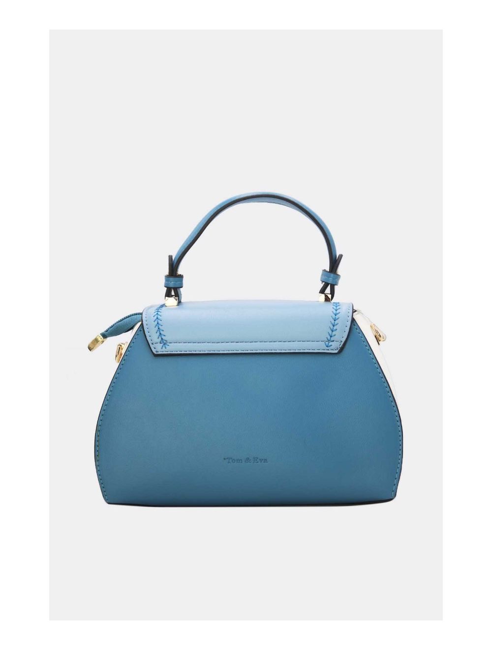Tom&eva Petit Sac à Main Style Vintage 24P-5976-Blue/L.Blue/White