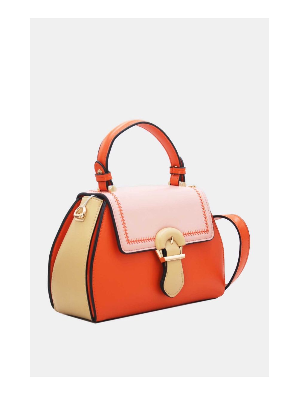 Tom&eva Petit Sac à Main Style Vintage 24P-5976-Orange/PK/Yellow