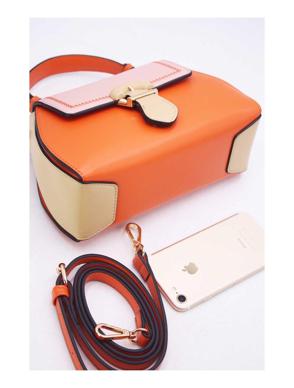 Tom&eva Petit Sac à Main Style Vintage 24P-5976-Orange/PK/Yellow