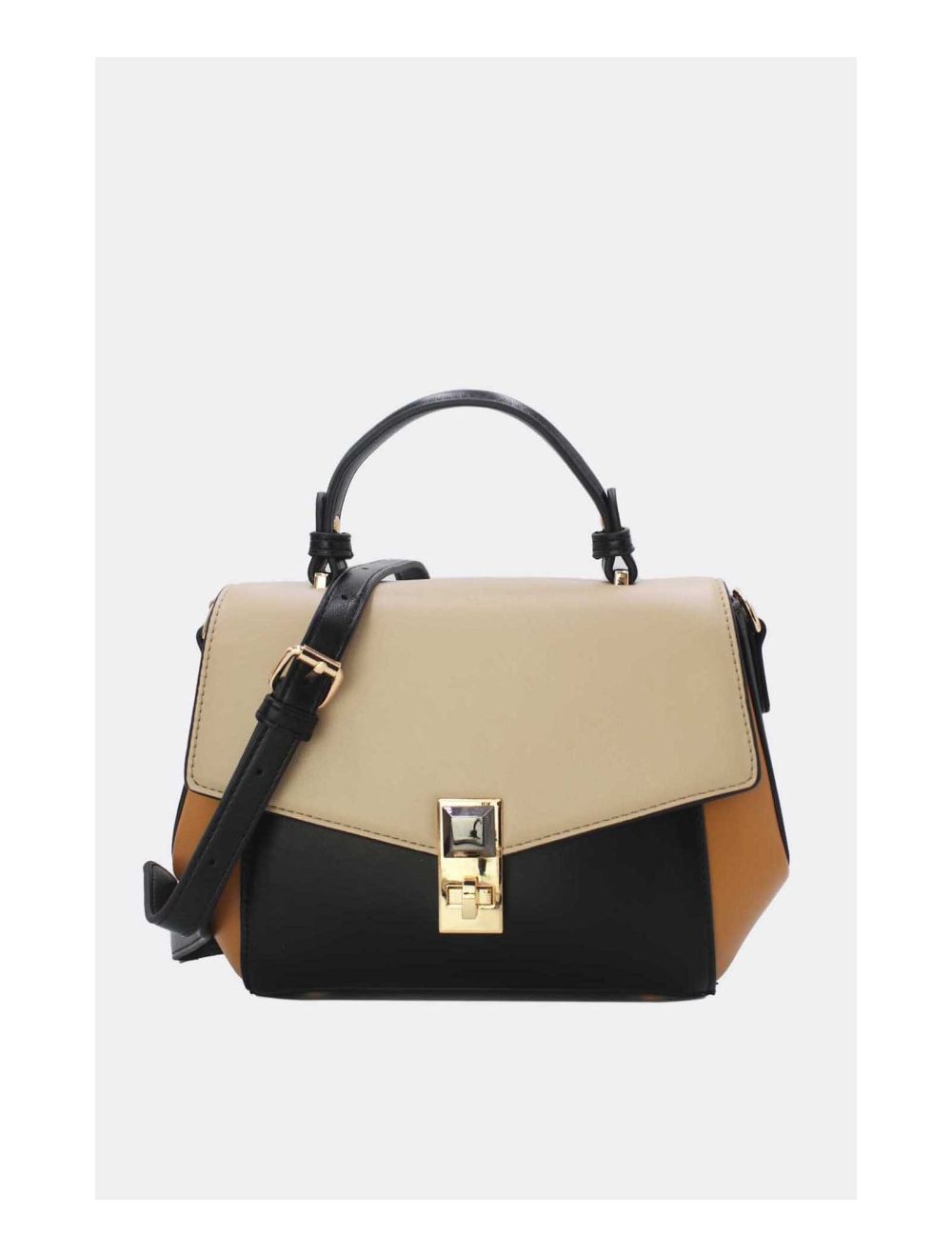 Tom&eva Petit Sac à Main Style Vintage 24P-5981-Black/AP/L.Brown