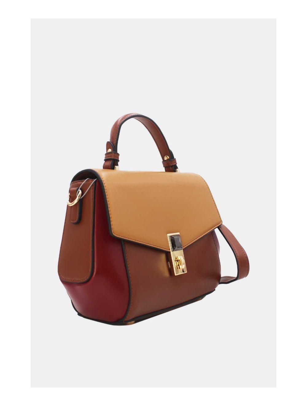 Tom&eva Petit Sac à Main Style Vintage 24P-5981-D.Brown/L.BR/Wine