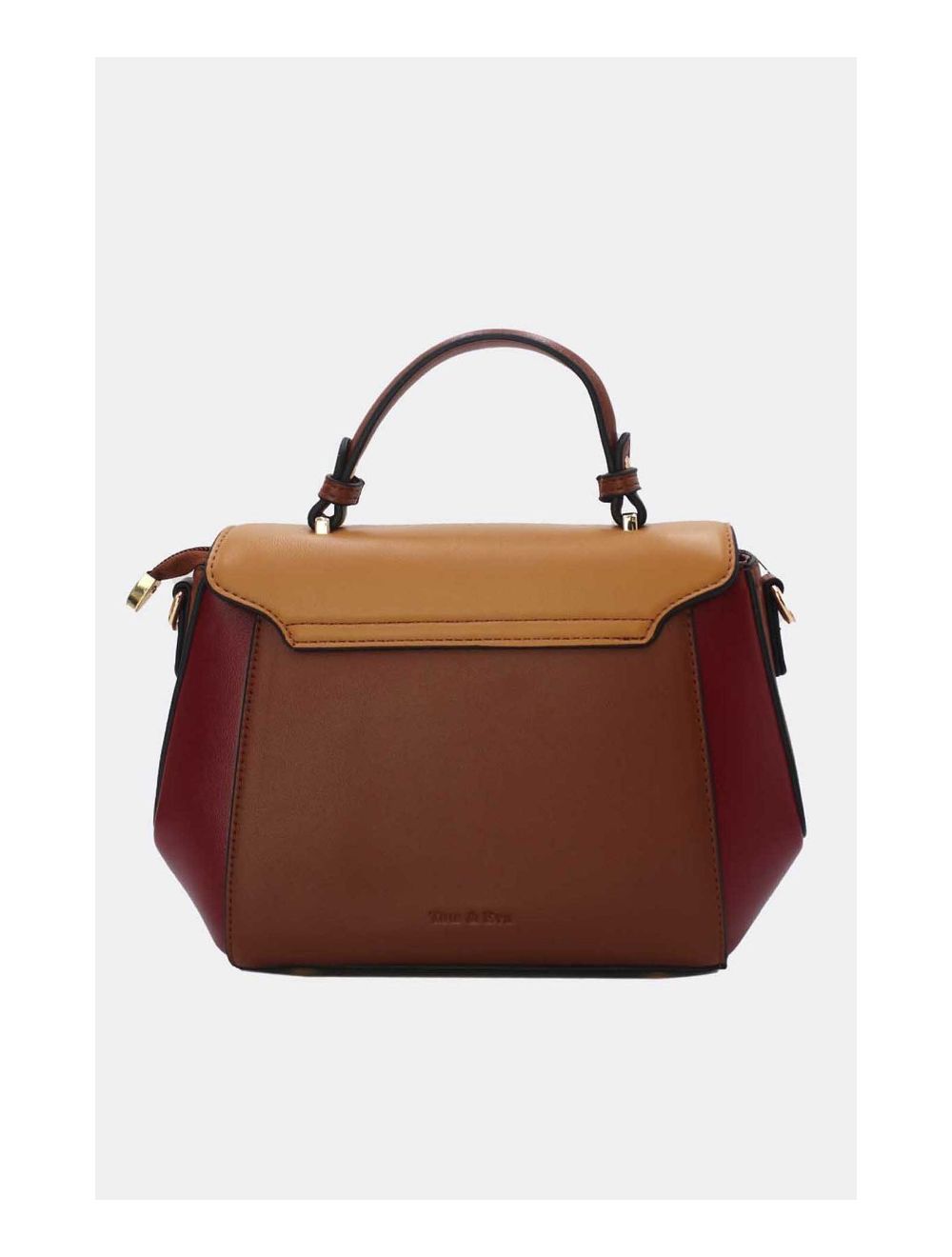 Tom&eva Petit Sac à Main Style Vintage 24P-5981-D.Brown/L.BR/Wine