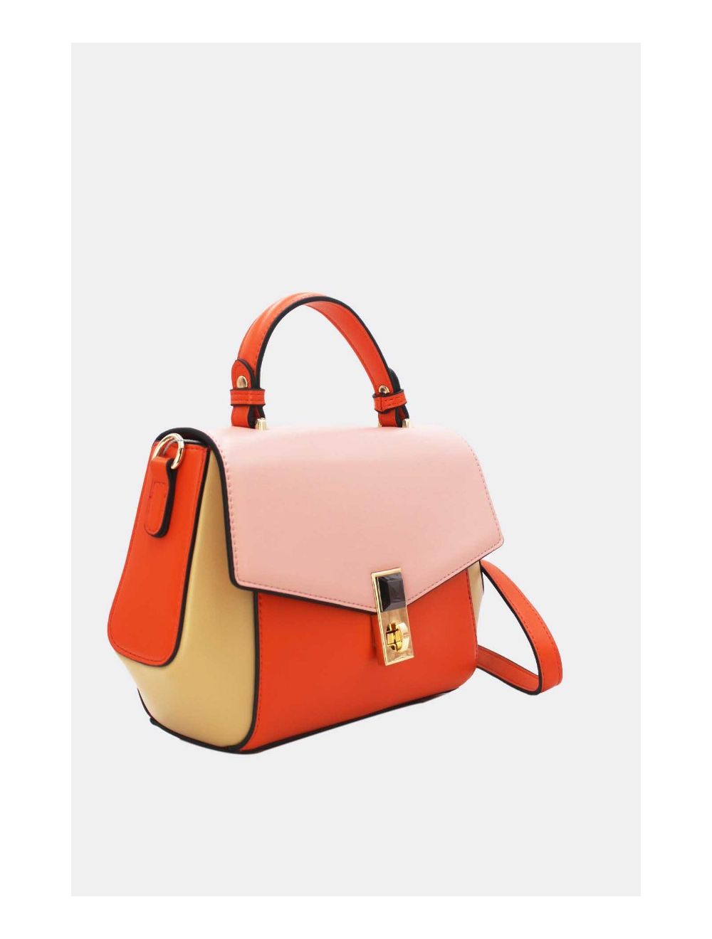 Tom&eva Petit Sac à Main Style Vintage 24P-5981-Orange/PK/Yellow