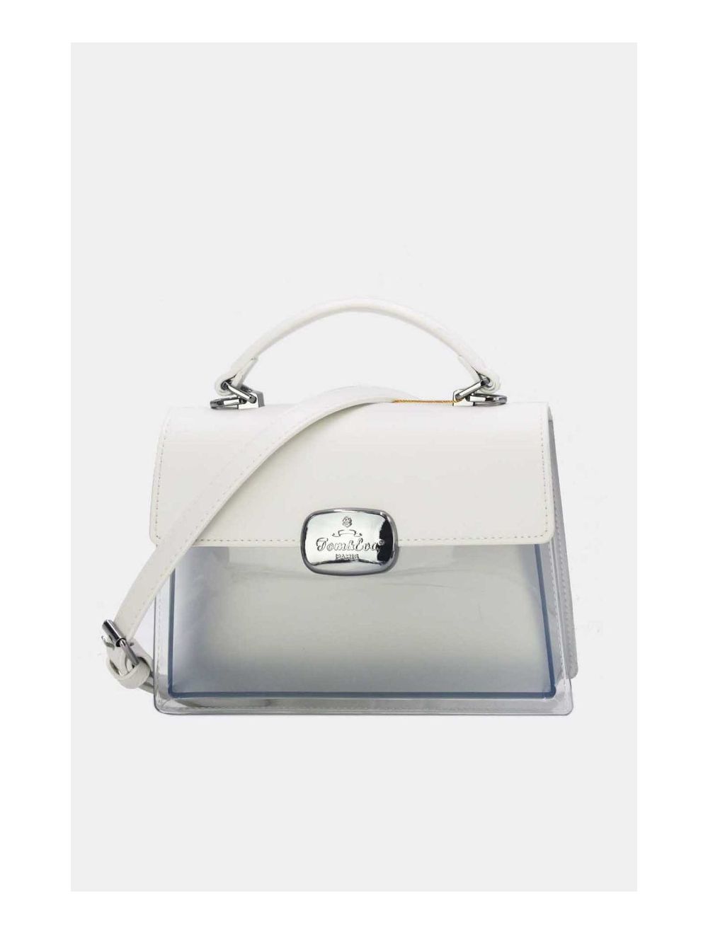 tom&eva Petit Sac à Main Transparent 24P-6062-Blanc