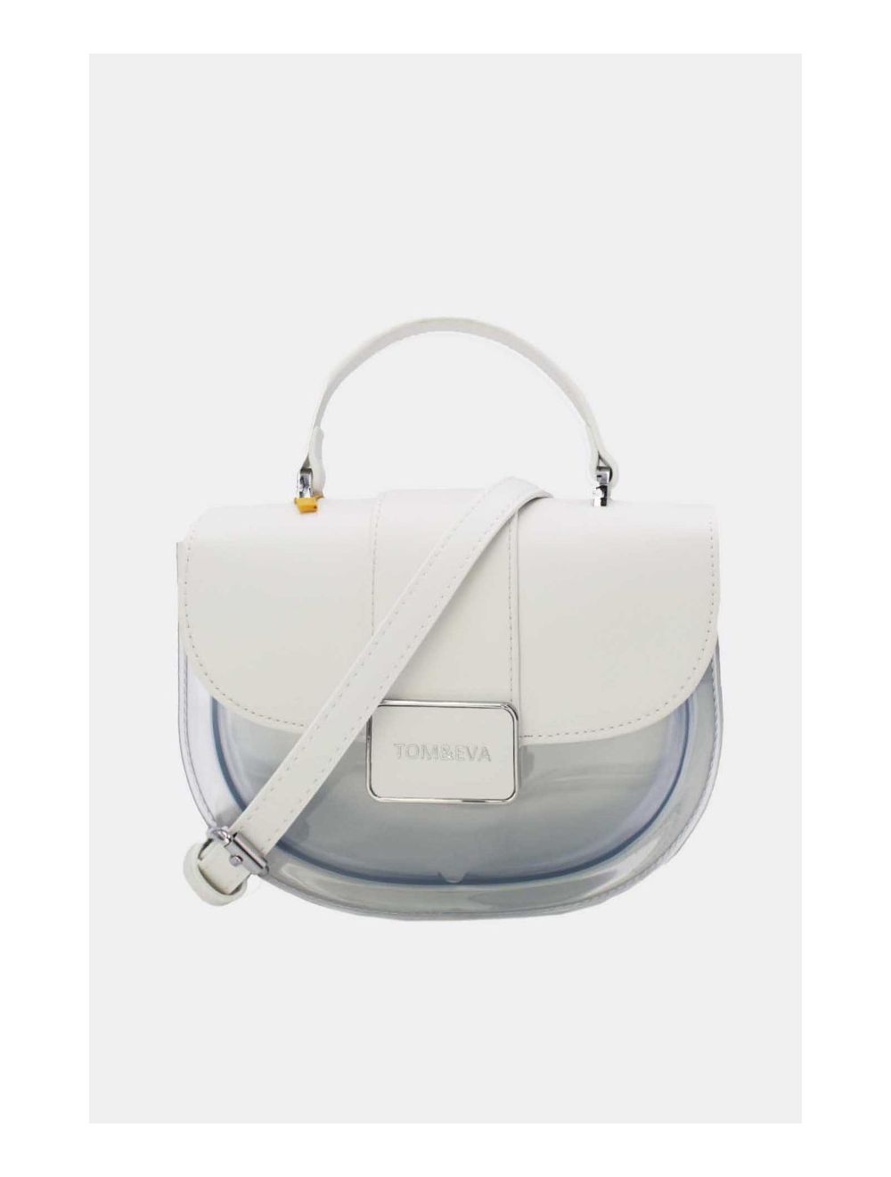 tom&eva Petit Sac à Main Transparent 24P-6063-Blanc
