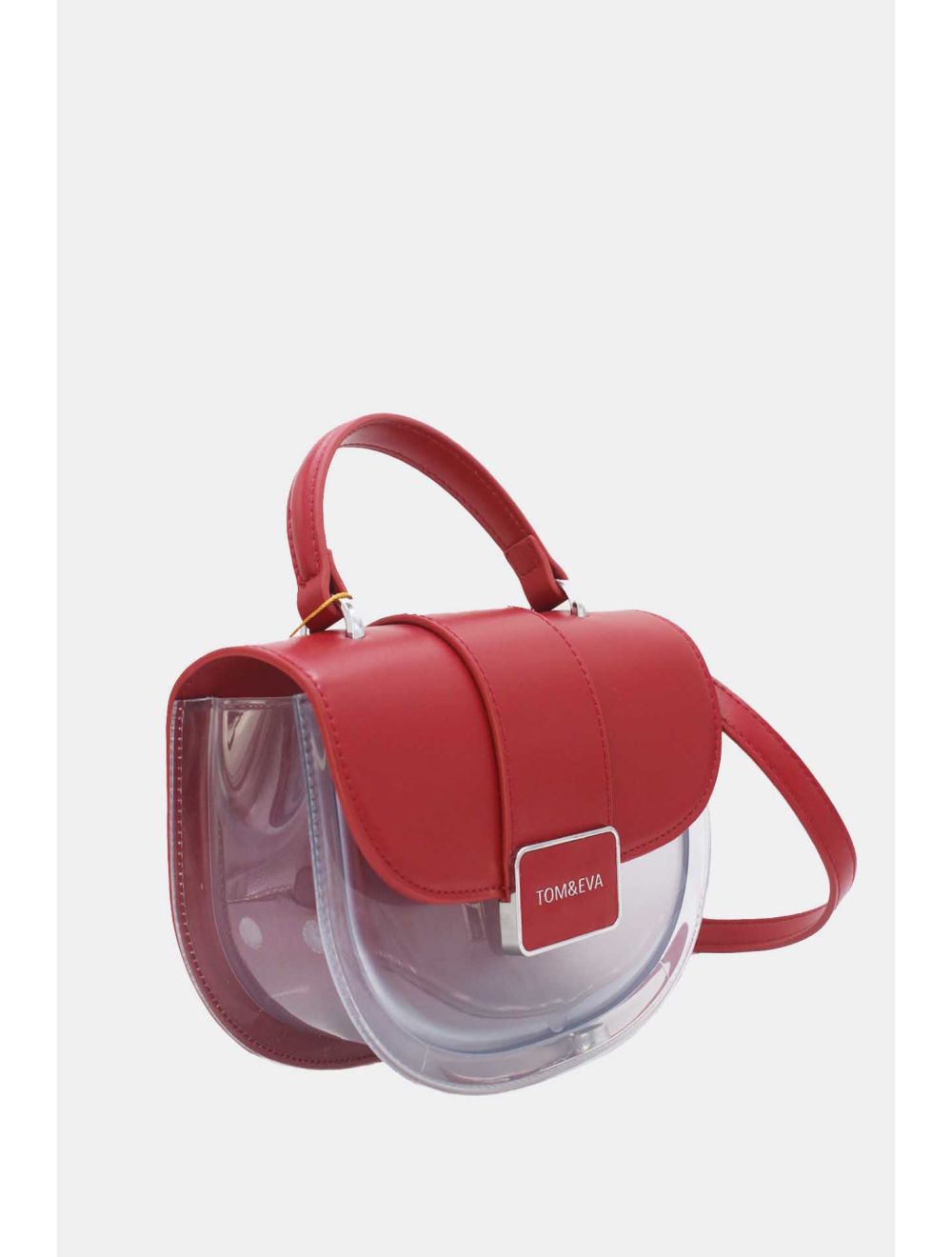 Tom&eva Petit Sac à Main Transparent 24P-6063-Rouge