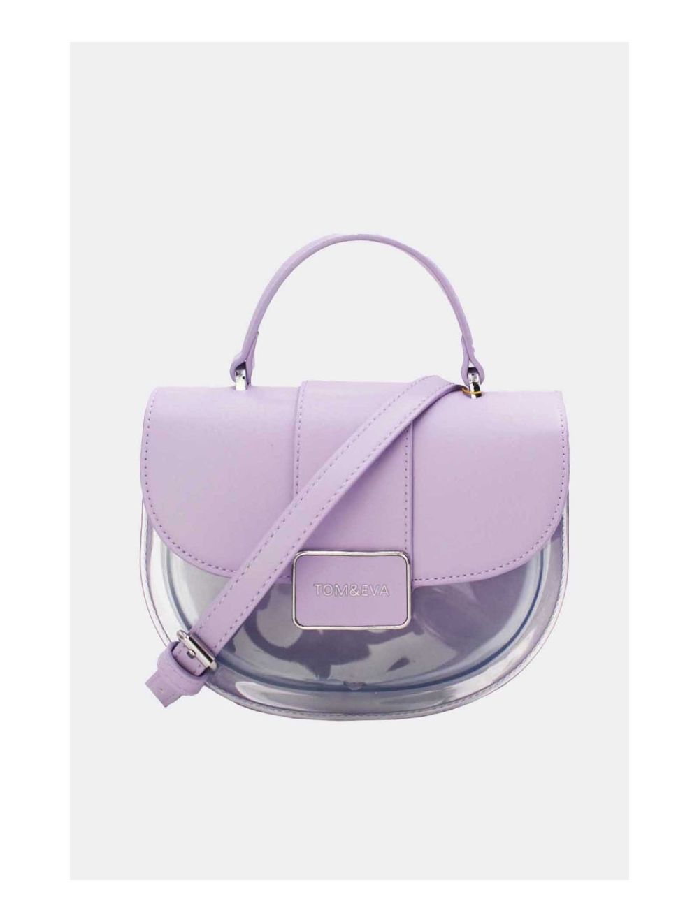 tom&eva Petit Sac à Main Transparent 24P-6063-Violet