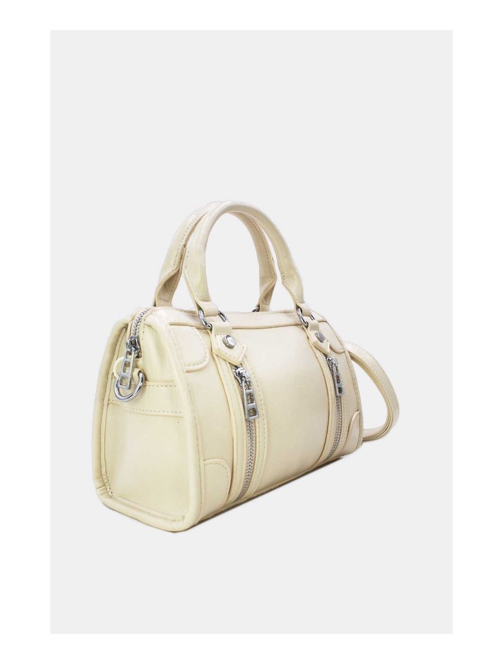 Tom&eva Petit Sac Bowling Femme Zips Décoratifs 24B-5963-Beige