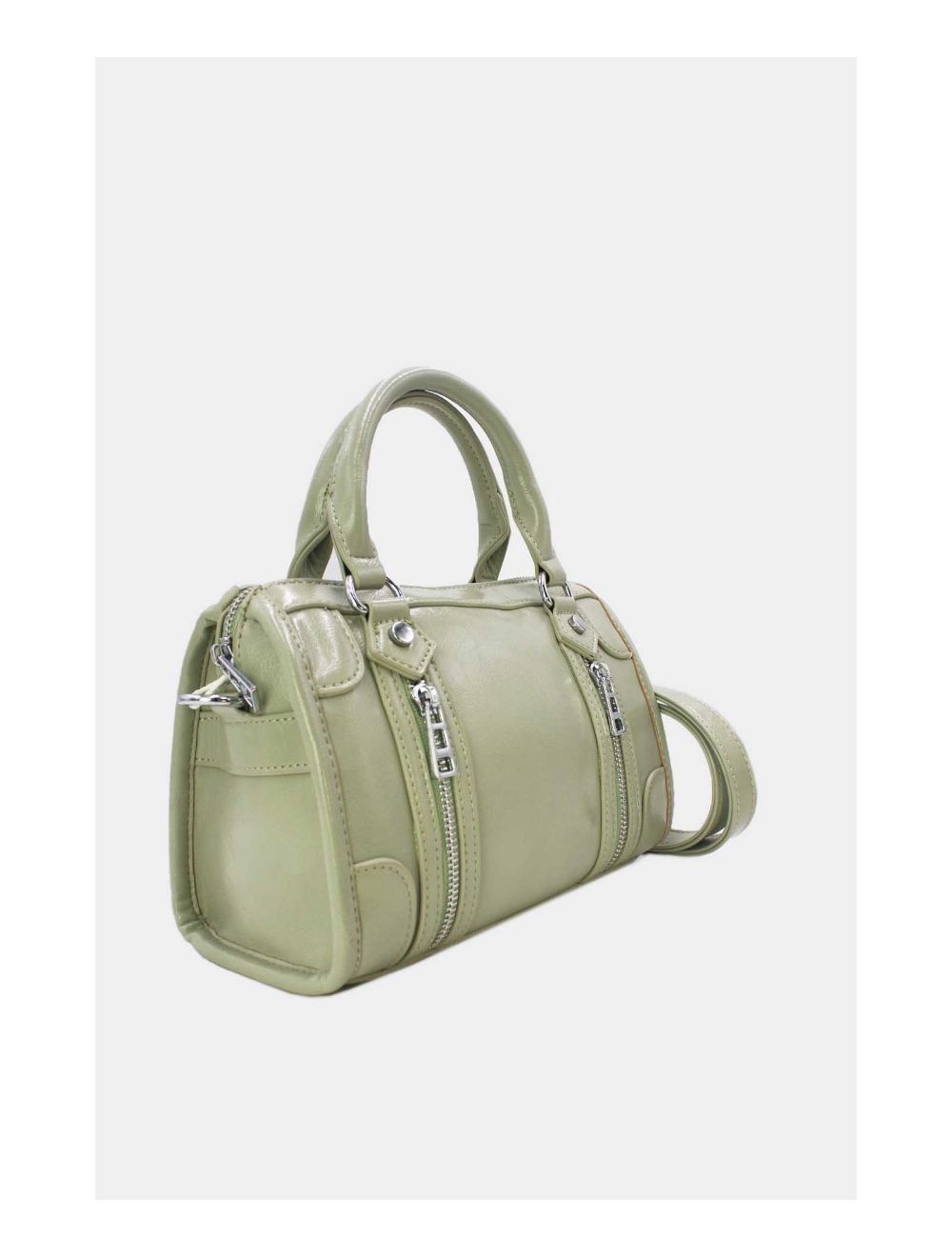 Tom&eva Petit Sac Bowling Femme Zips Décoratifs 24B-5963-Gris
