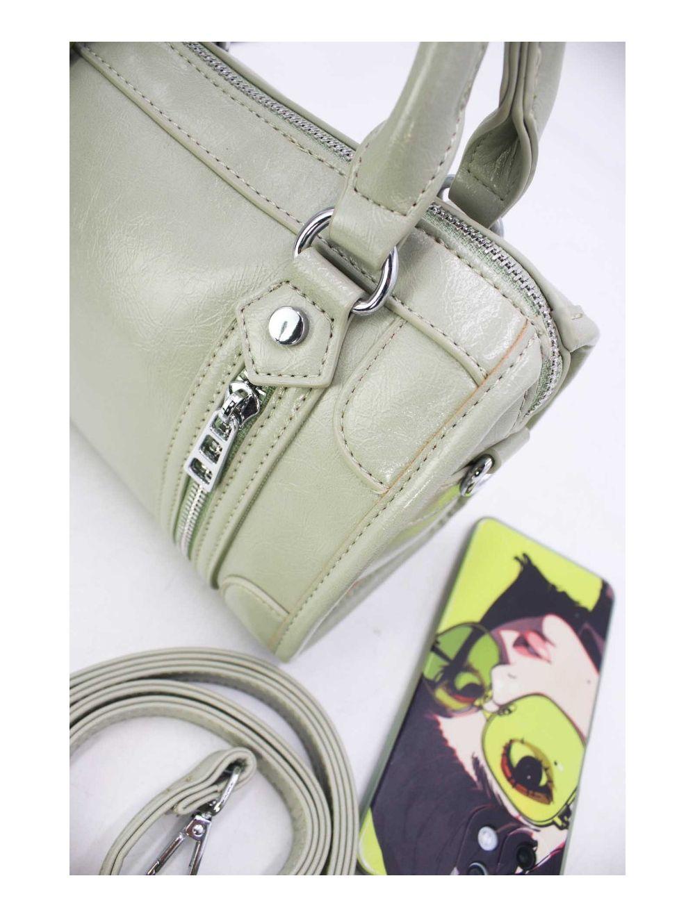 tom&eva Petit Sac Bowling Femme Zips Décoratifs 24B-5963-Gris