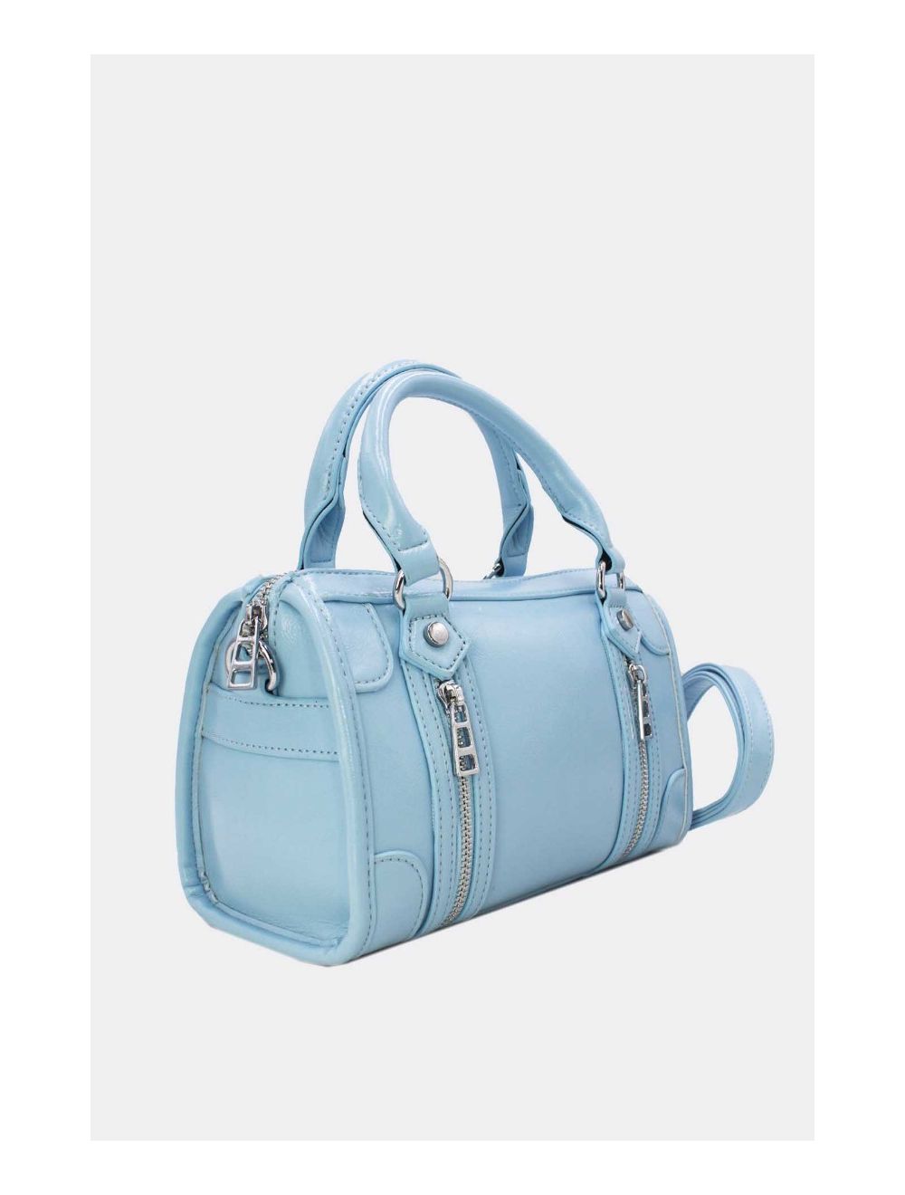 Tom&eva Petit Sac Bowling Femme Zips Décoratifs 24B-5963-L.Bleu