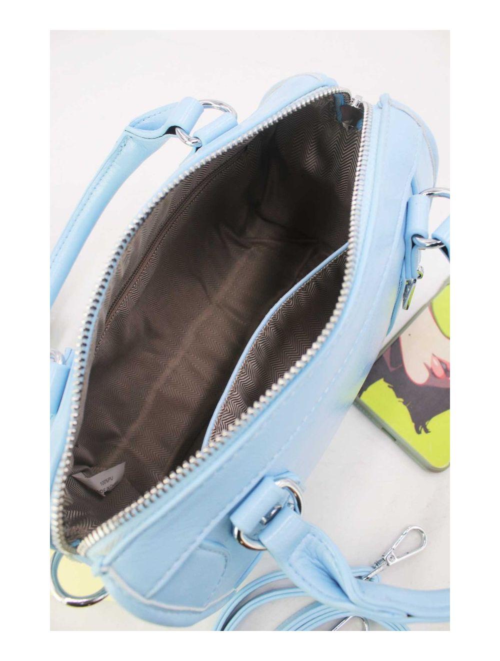 tom&eva Petit Sac Bowling Femme Zips Décoratifs 24B-5963-L.Bleu