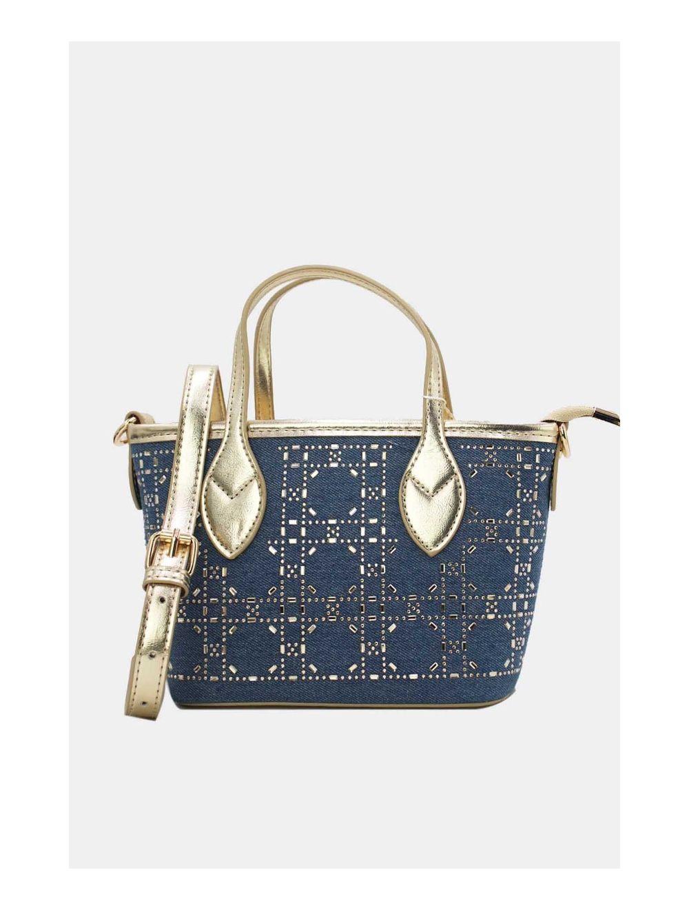 Tom&eva Petit Sac Cabas En Jean 23P-5994-D.Blue/Gold