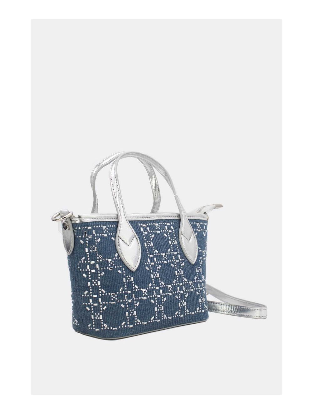 Tom&eva Petit Sac Cabas En Jean 23P-5994-D.Blue/Silver