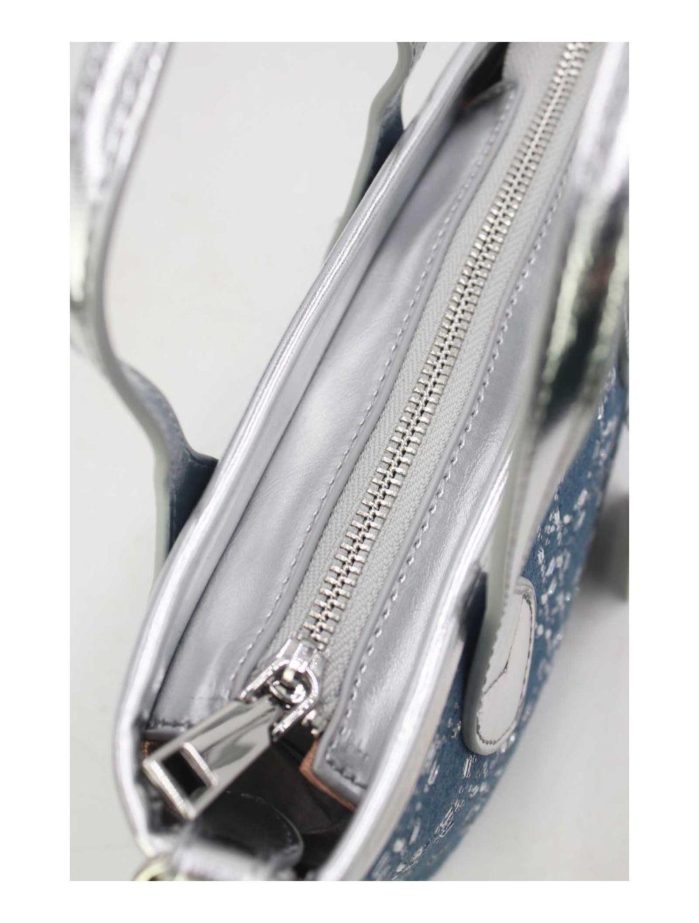 Tom&eva Petit Sac Cabas En Jean 23P-5994-D.Blue/Silver