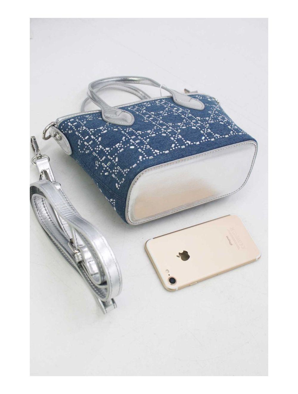 Tom&eva Petit Sac Cabas En Jean 23P-5994-D.Blue/Silver