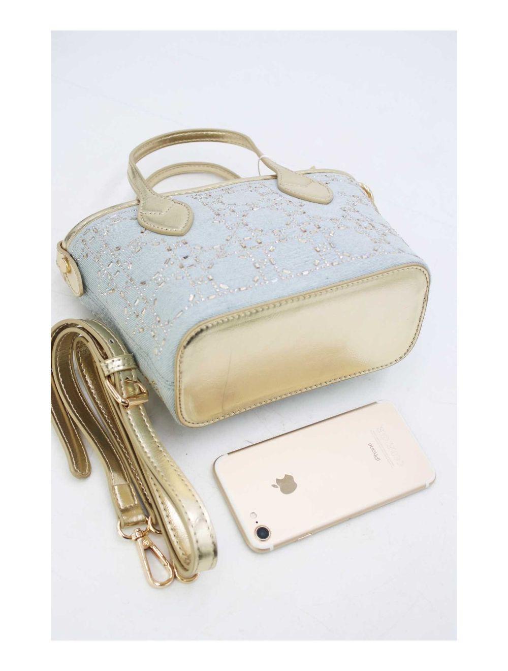 Tom&eva Petit Sac Cabas En Jean 23P-5994-L.Blue/Gold