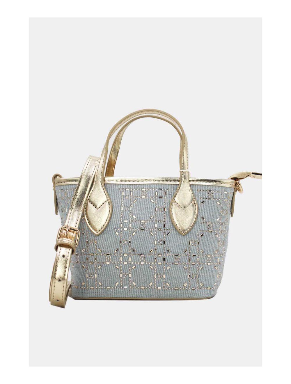 tom&eva Petit Sac Cabas En Jean 23P-5994-L.Blue/Gold