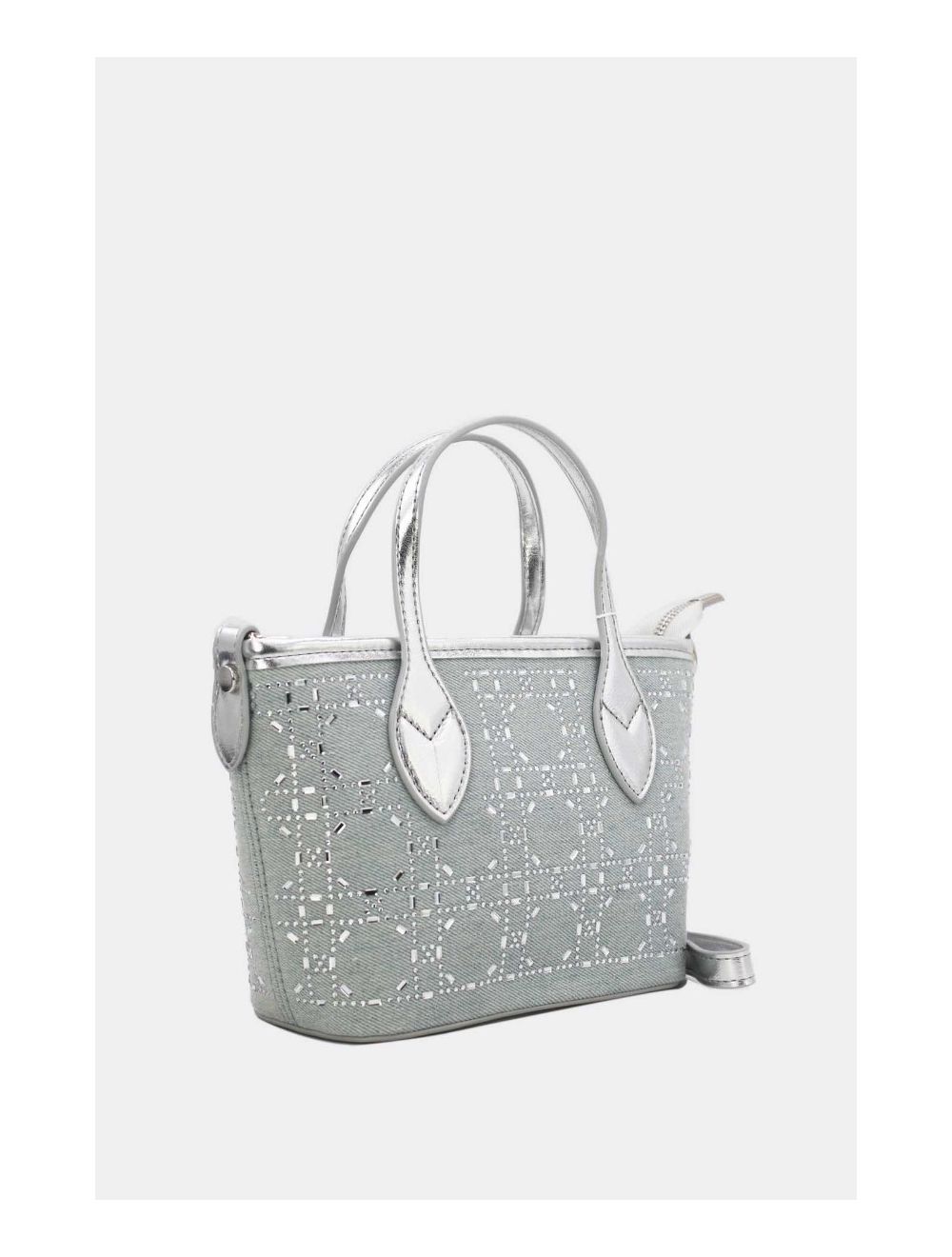 Tom&eva Petit Sac Cabas En Jean 23P-5994-L.Blue/Silver