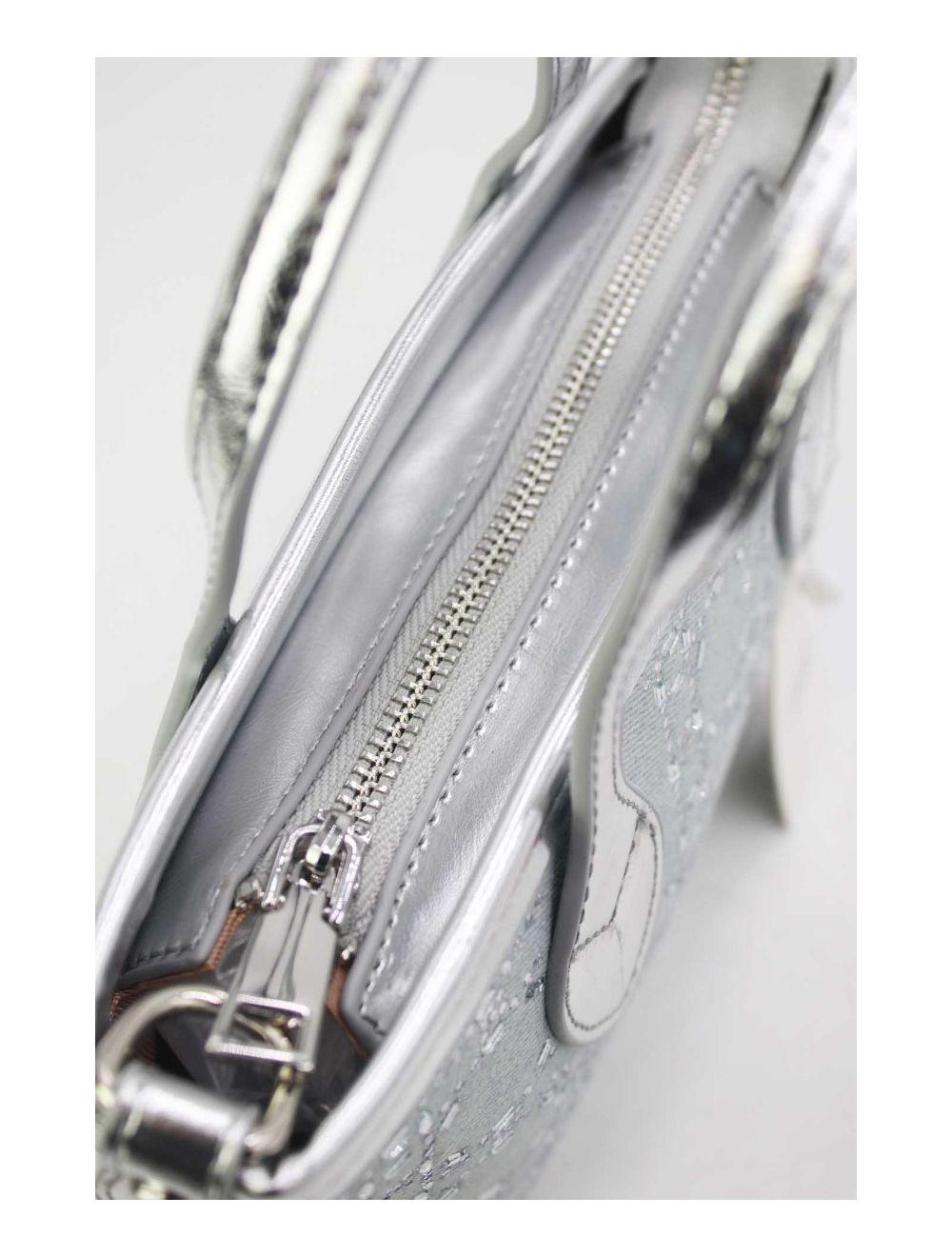 Tom&eva Petit Sac Cabas En Jean 23P-5994-L.Blue/Silver