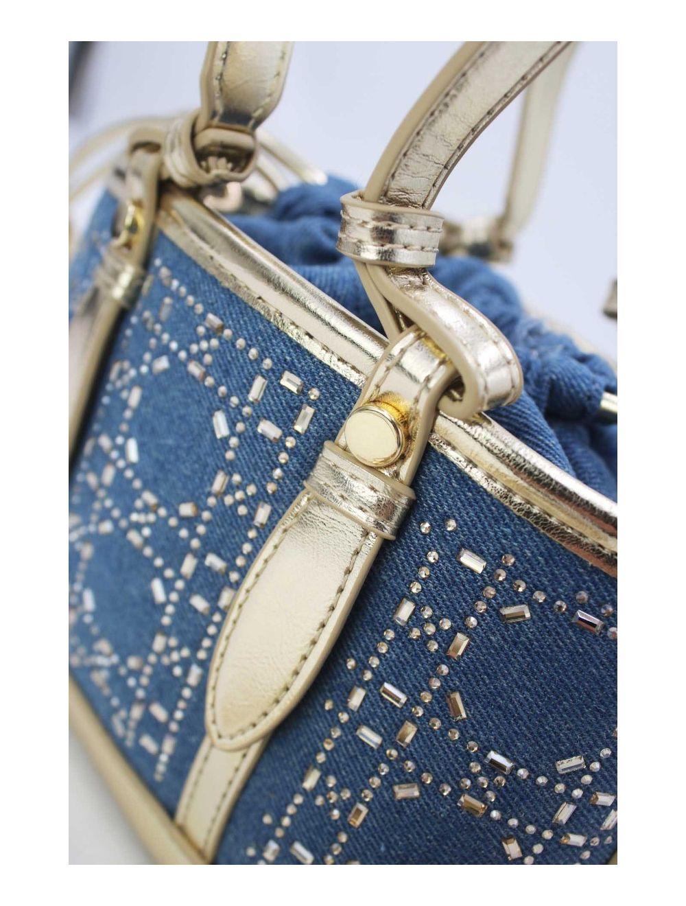 tom&eva Petit Sac Seau En Jean 23P-5996-D.Blue/Gold