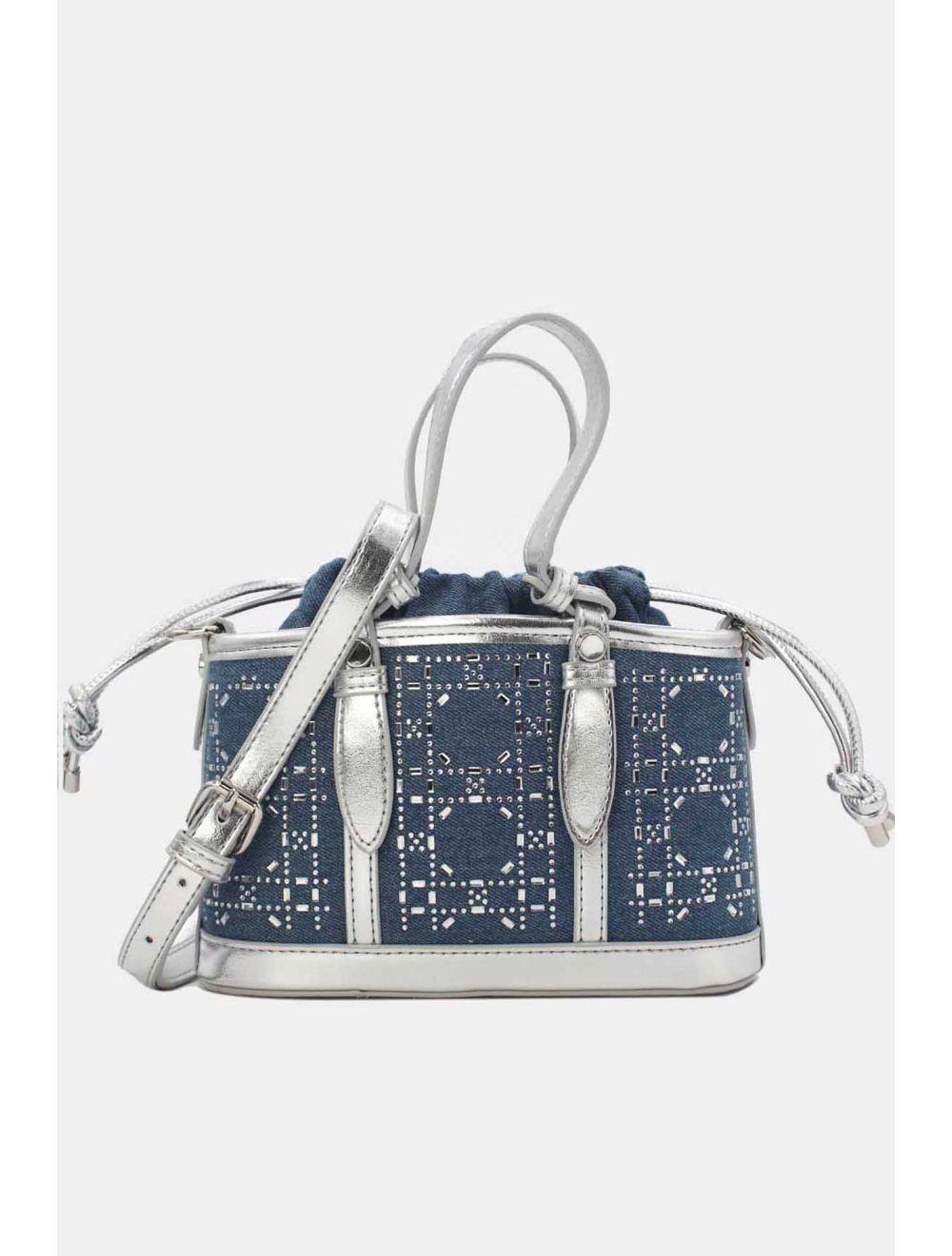 tom&eva Petit Sac Seau En Jean 23P-5996-D.Blue/Silver