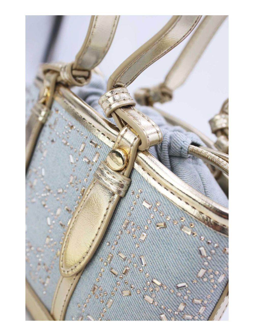 tom&eva Petit Sac Seau En Jean 23P-5996-L.Blue/Gold