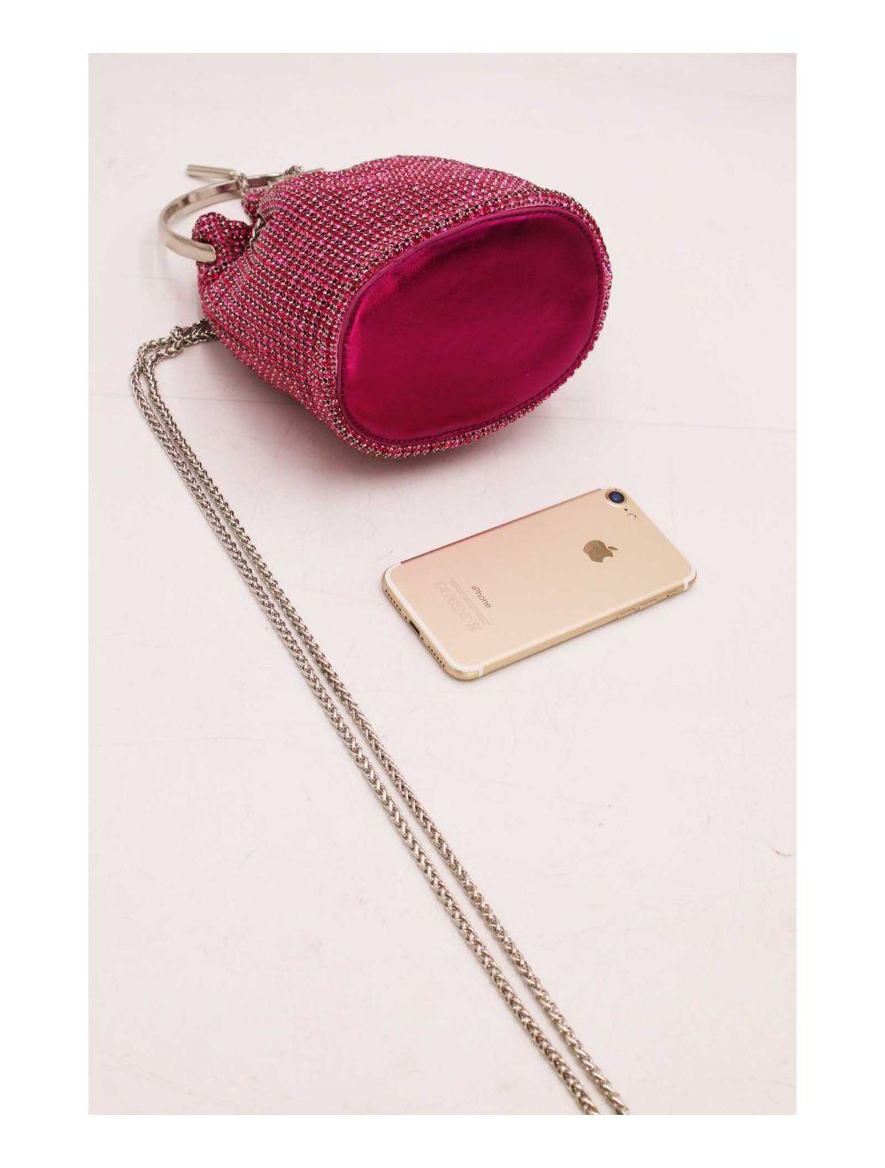 Tom&eva Petit Sac Seau Soirée Avec Strasse -22P-5505-Rose