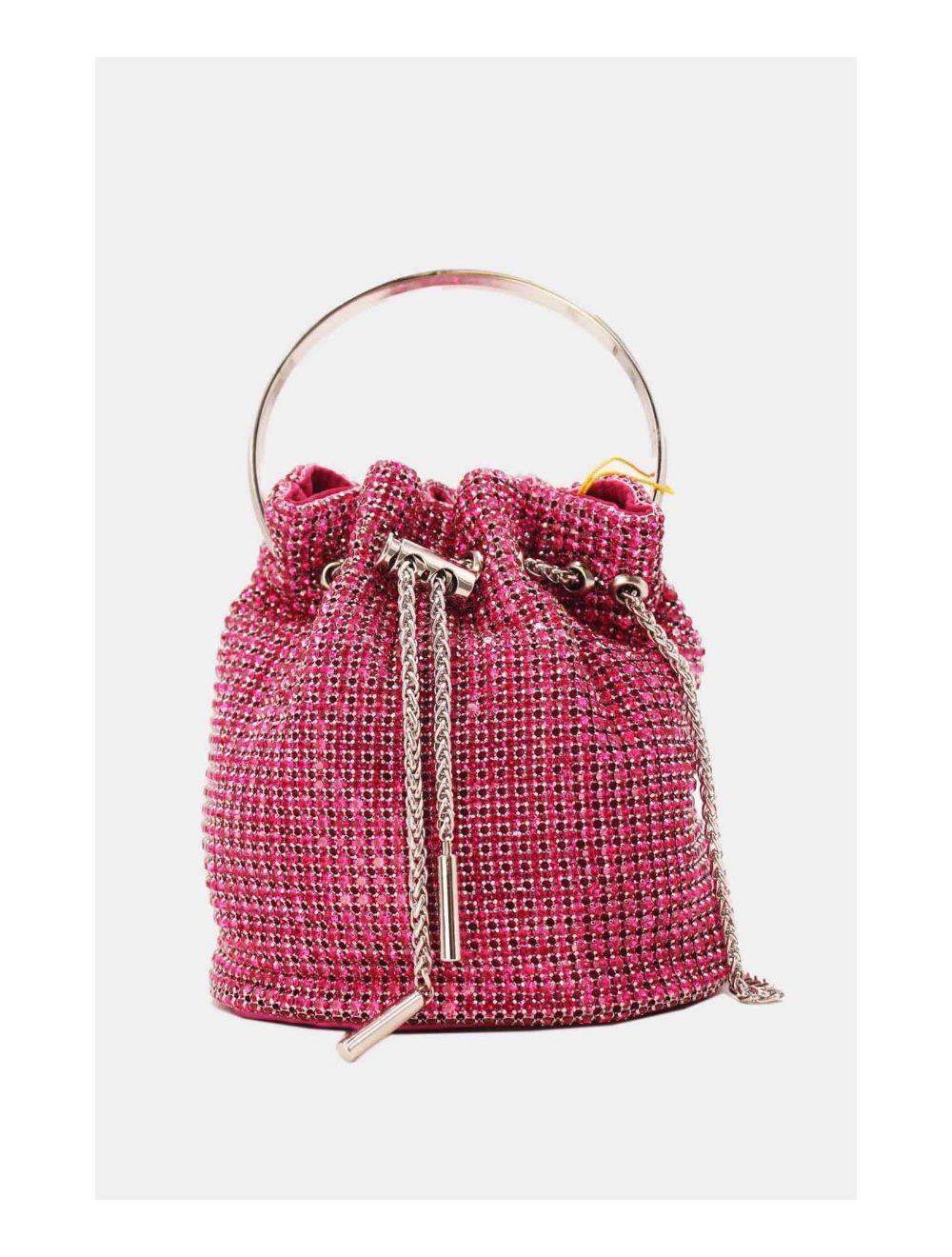 tom&eva Petit Sac Seau Soirée Avec Strasse -22P-5505-Rose