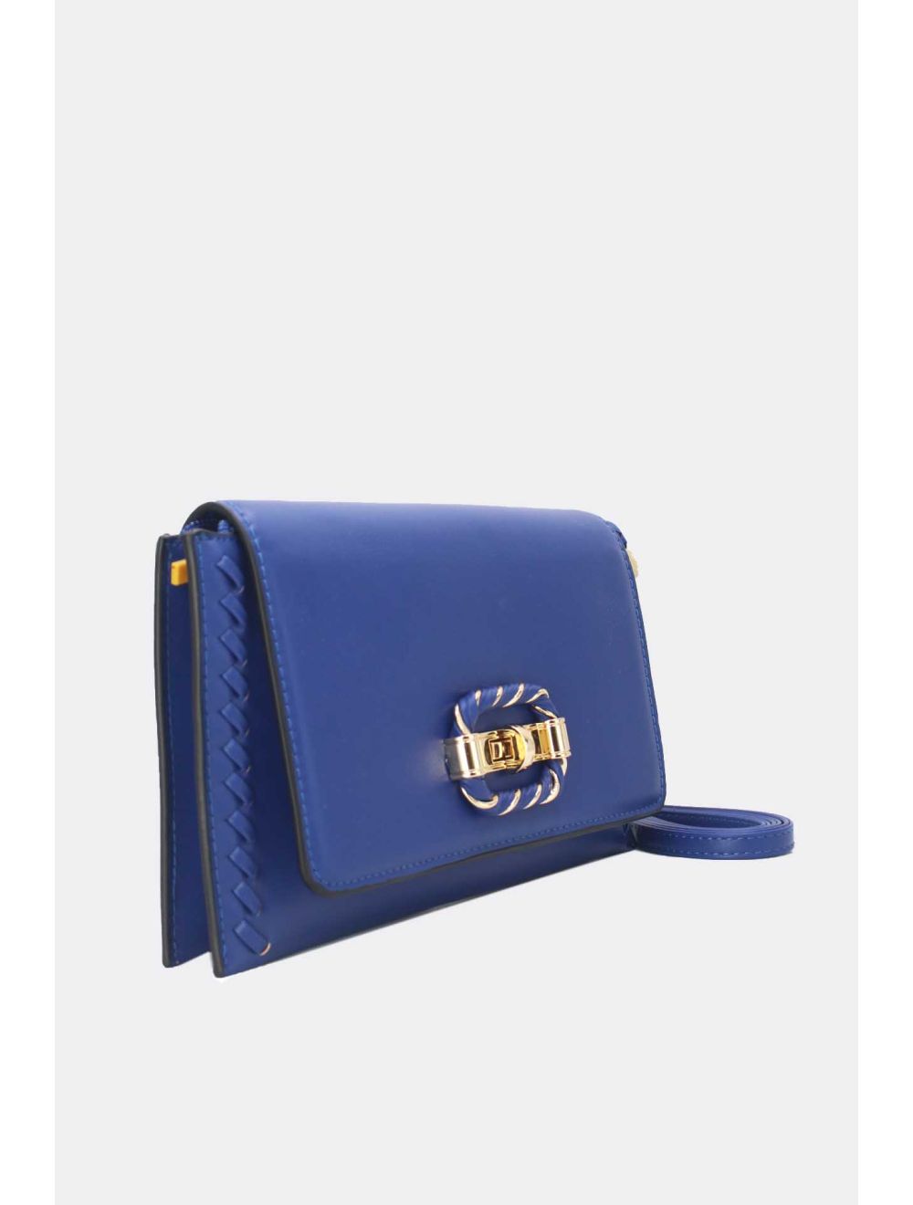 Tom&eva Pochette Bandoulière à Boucle Doré 24P-5906-Bleu