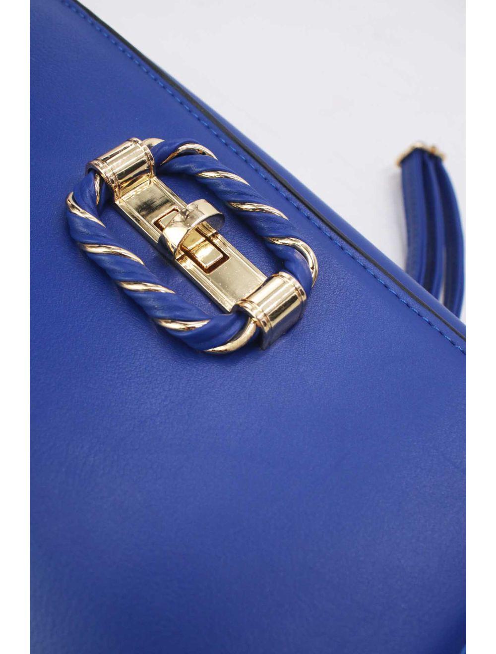 tom&eva Pochette Bandoulière à Boucle Doré 24P-5906-Bleu