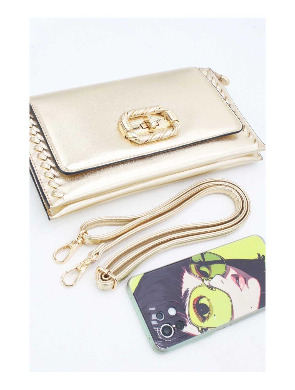 tom&eva Pochette Bandoulière à Boucle Doré 24P-5906-Doré