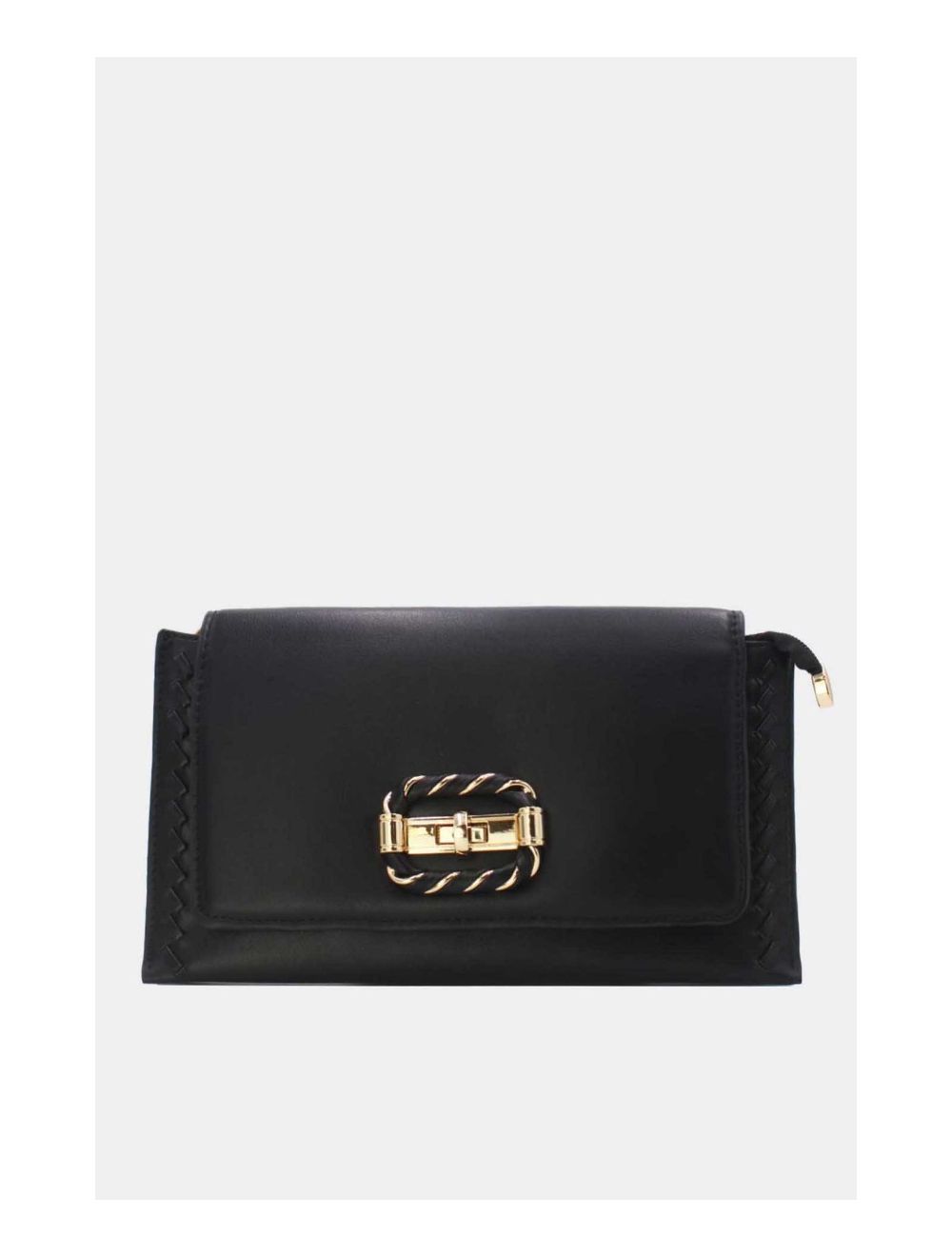 Tom&eva Pochette Bandoulière à Boucle Doré 24P-5906-Noir