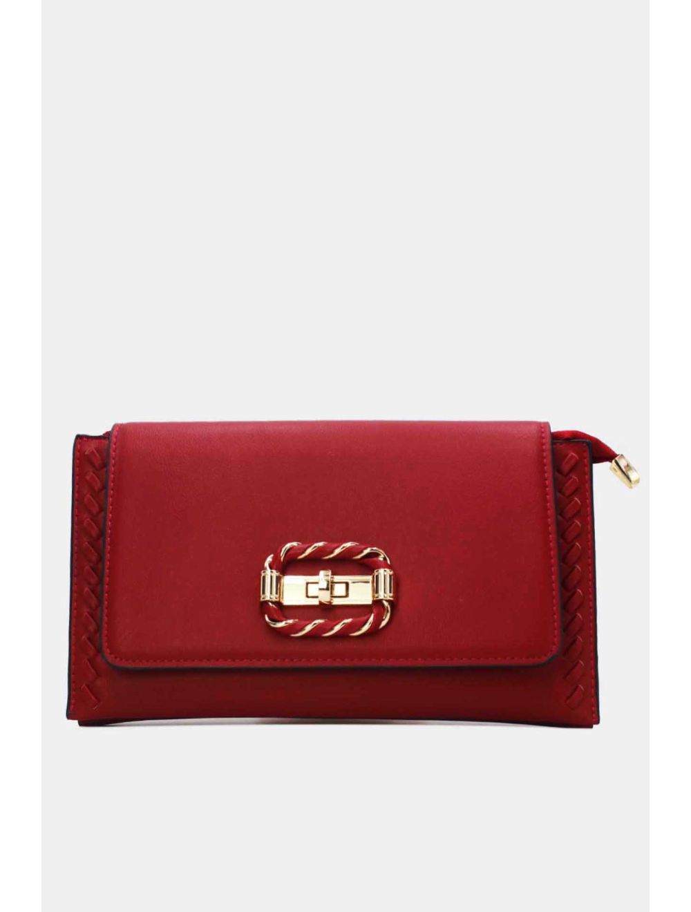 Tom&eva Pochette Bandoulière à Boucle Doré 24P-5906-Rouge