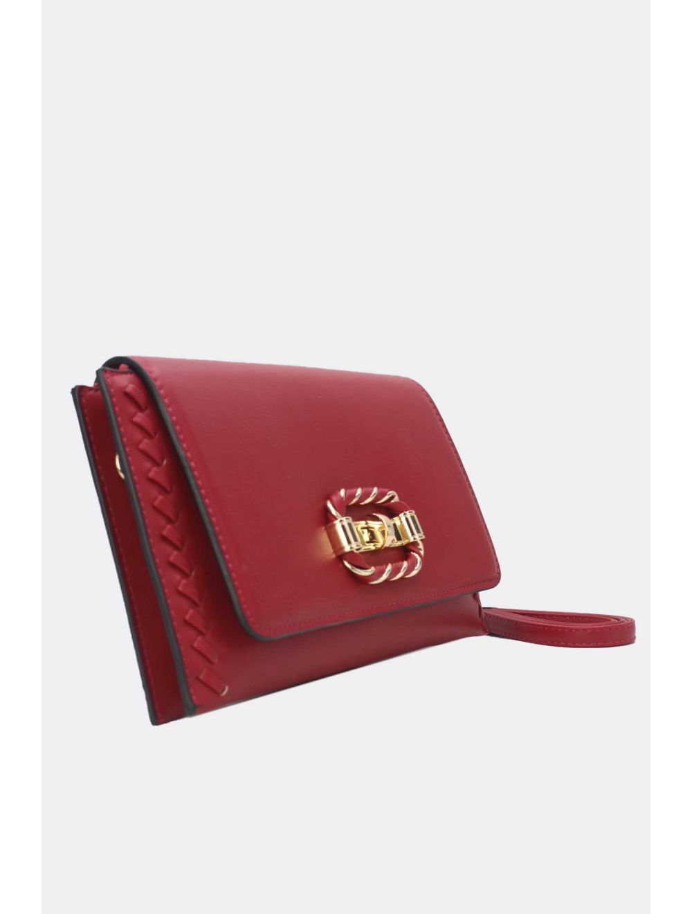 Tom&eva Pochette Bandoulière à Boucle Doré 24P-5906-Rouge