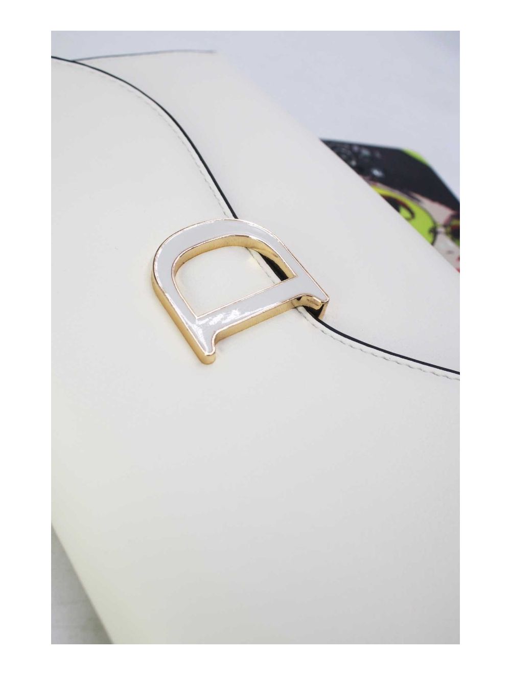 Tom&eva Pochette Bandoulière à Rabat Asymétrique 24P-5982-Blanc