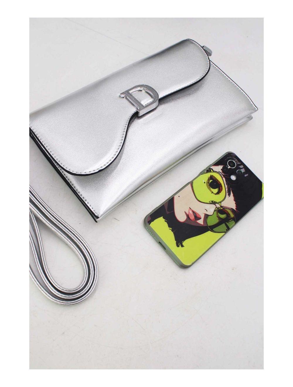 Tom&eva Pochette Bandoulière à Rabat Asymétrique 24P-5982-Argenté