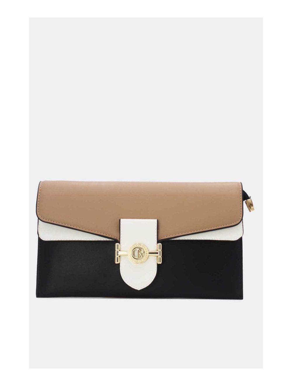 Tom&eva Pochette Bandoulière à Rabat Chic 24P-5908-Black/Apricot