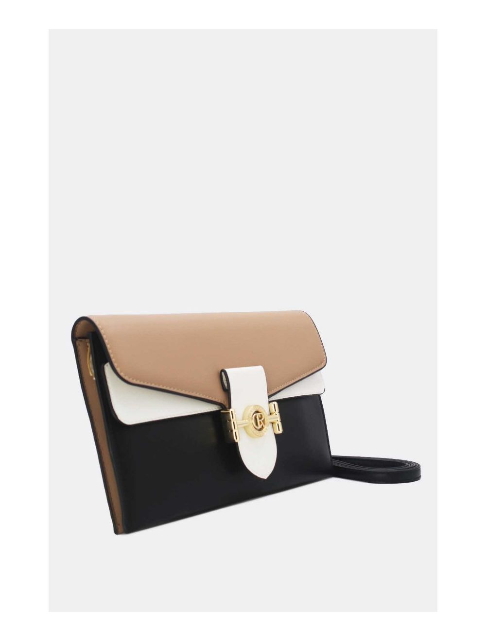 Tom&eva Pochette Bandoulière à Rabat Chic 24P-5908-Black/Apricot