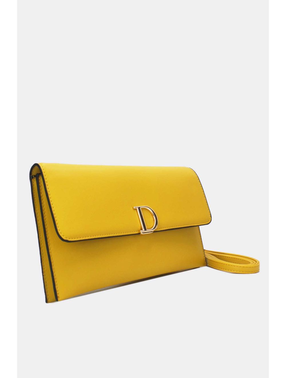 Tom&eva Pochette Bandoulière à Rabat Décoré Avec Lettre D-19G-2720-Jaune